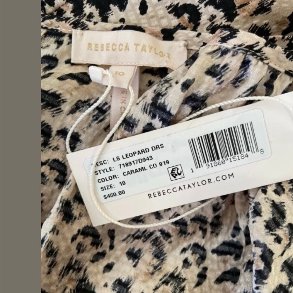 Rebecca Taylor Silk Animal print dress. - Picture 5 of 6